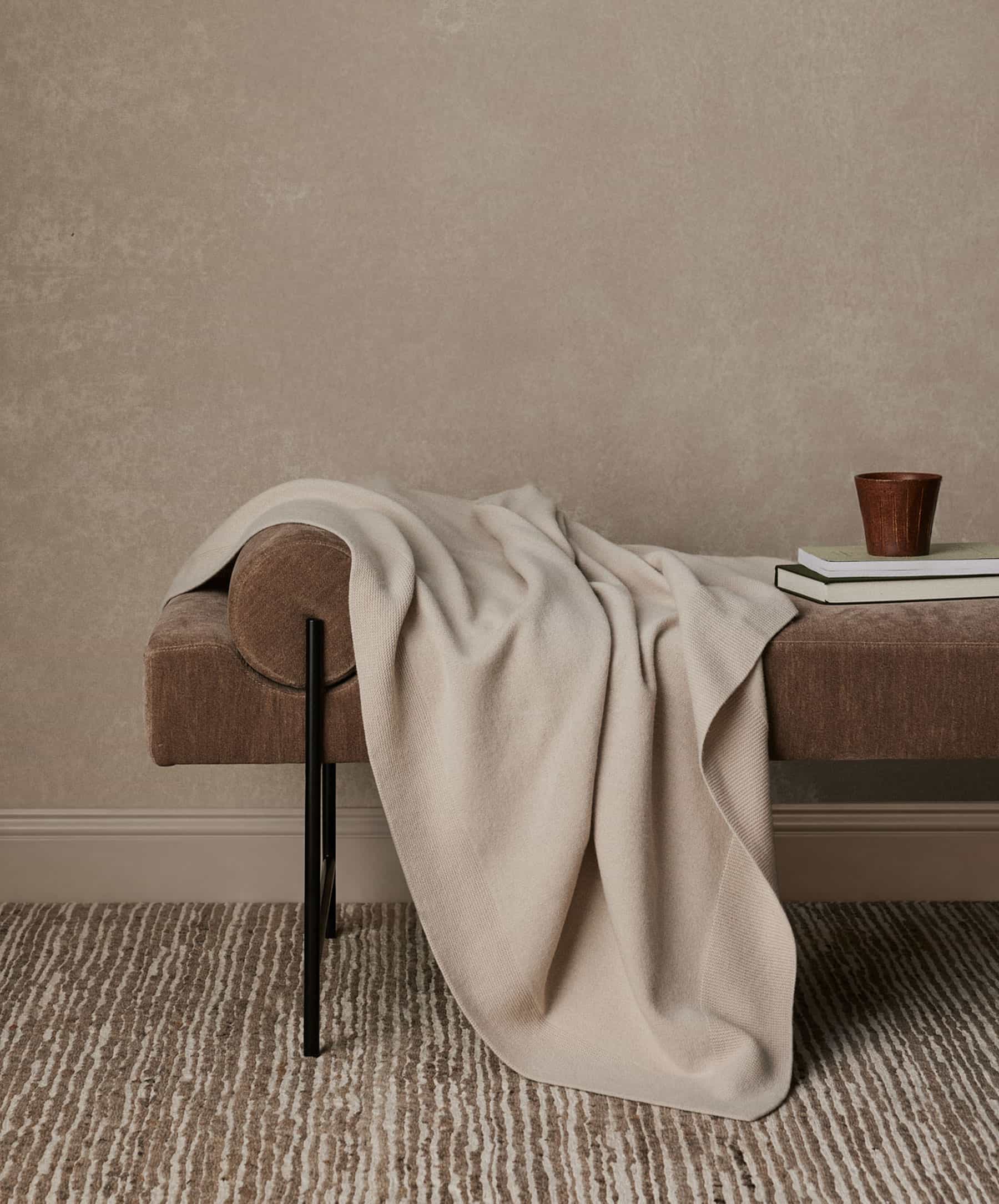 100% NZ Merino Wool Throw - Oatmeal - Image 3
