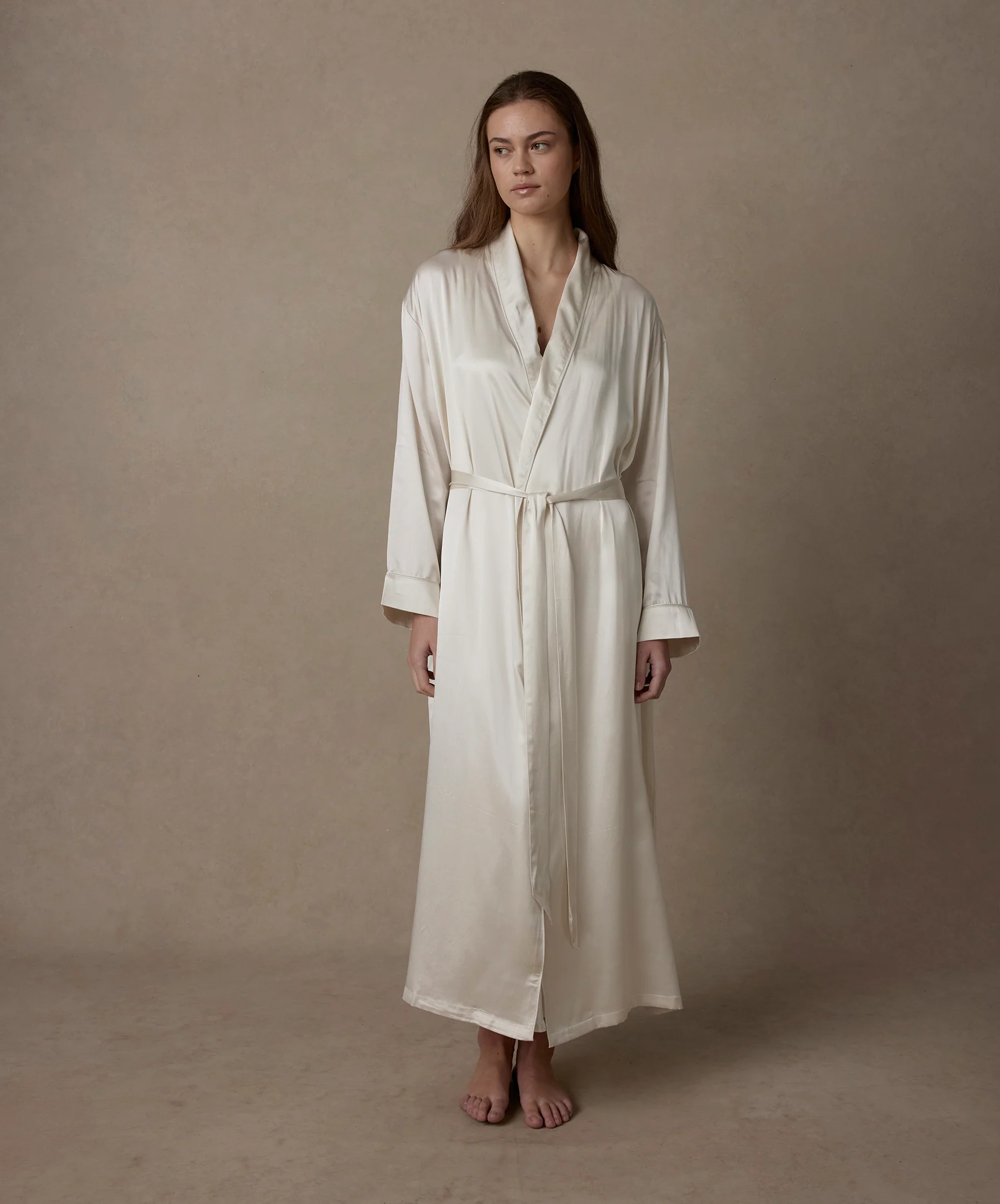 A pairing of exceptionally-soft silk - Steel Blue & Ivory - Image 3