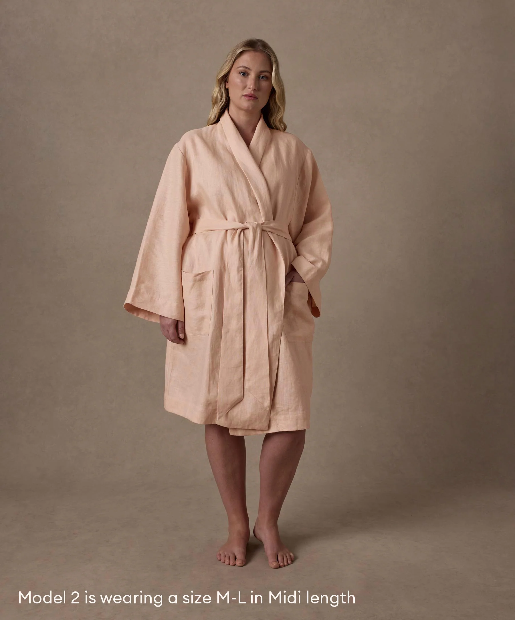 Linen Robe Edition II - Apricot - Image 8