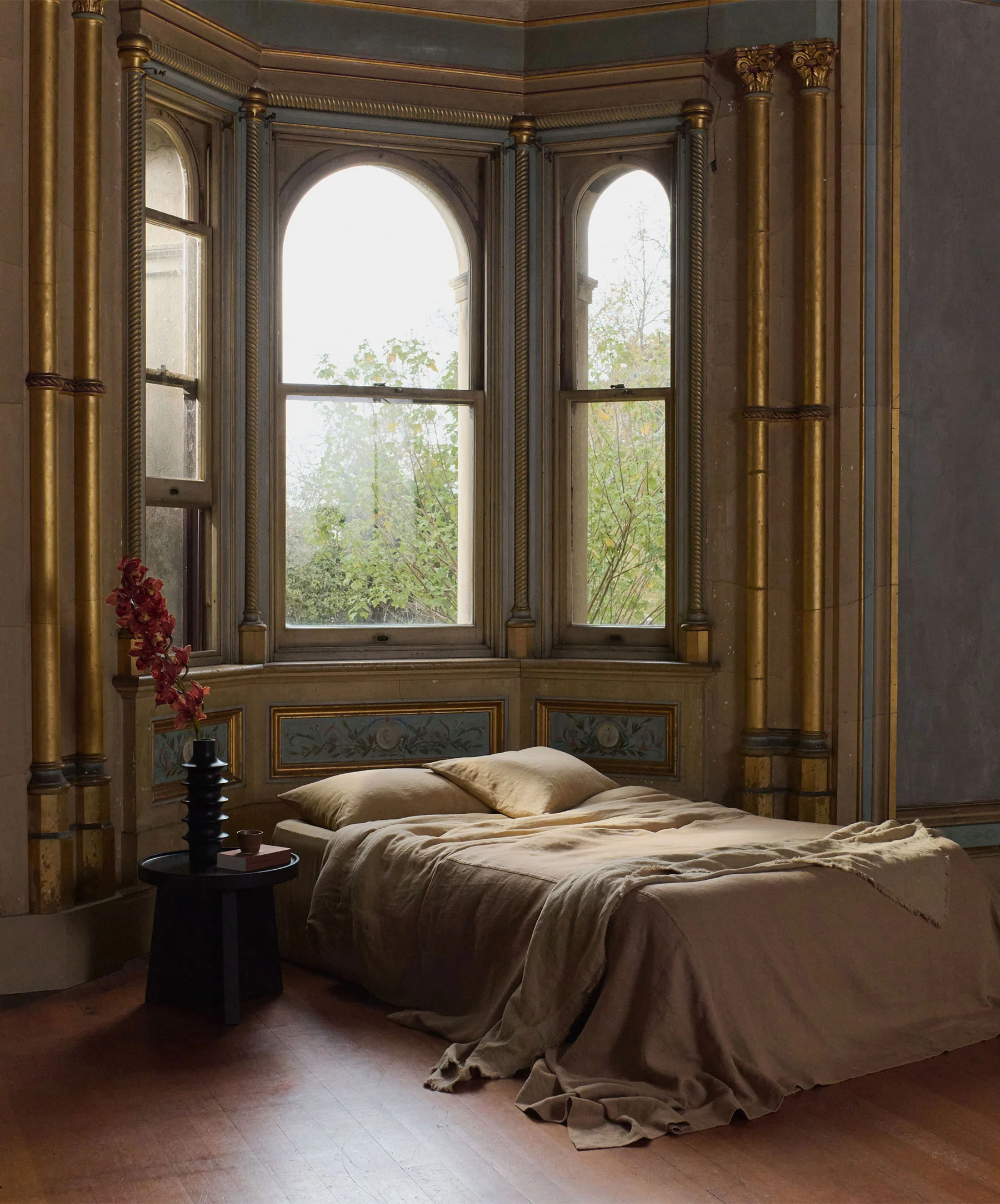 Heavyweight Linen Bedcover - Sand - Image 3