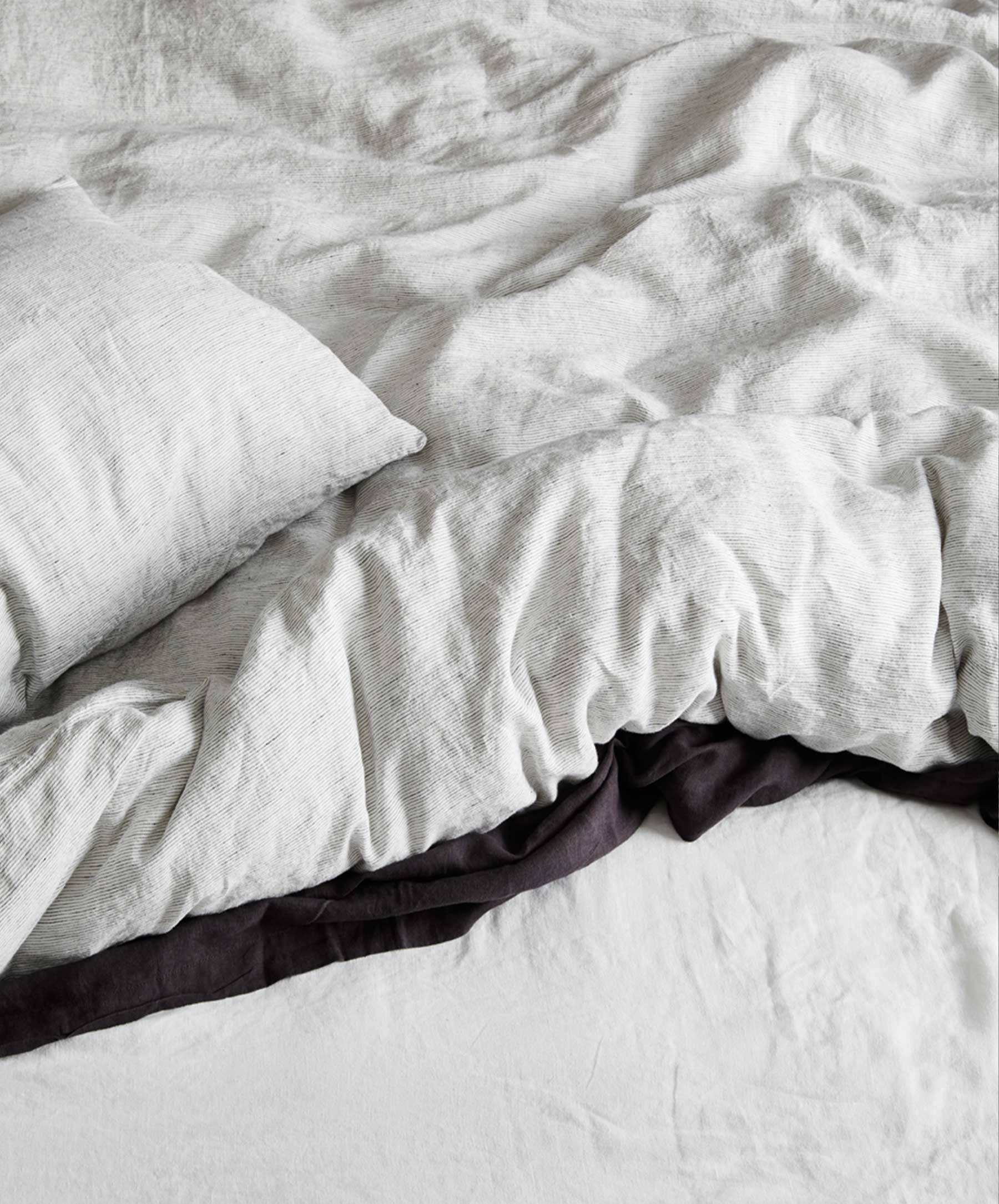 Linen Duvet Cover - Pinstripe - Image 4