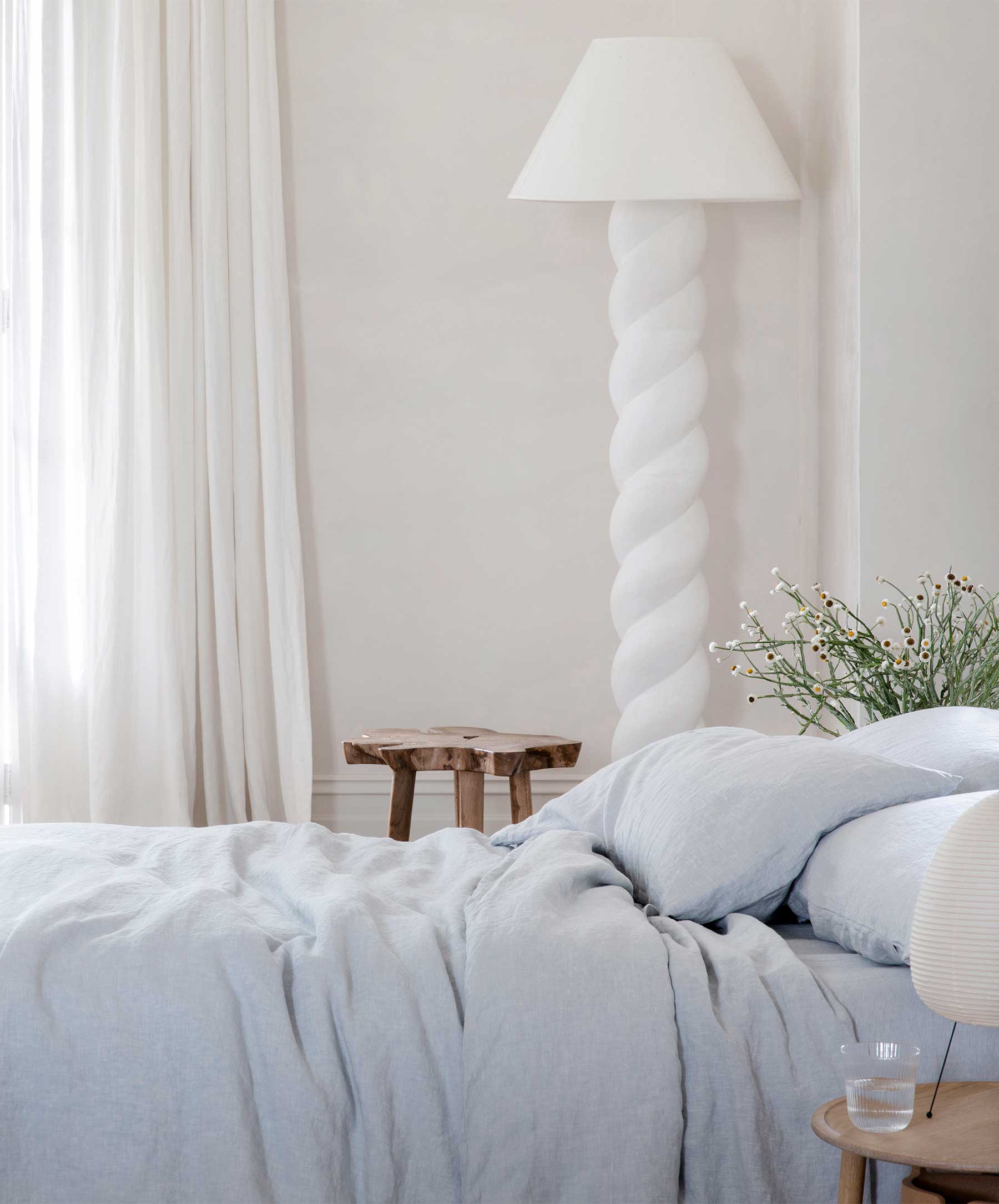 Linen Duvet Cover - Sky - Image 3