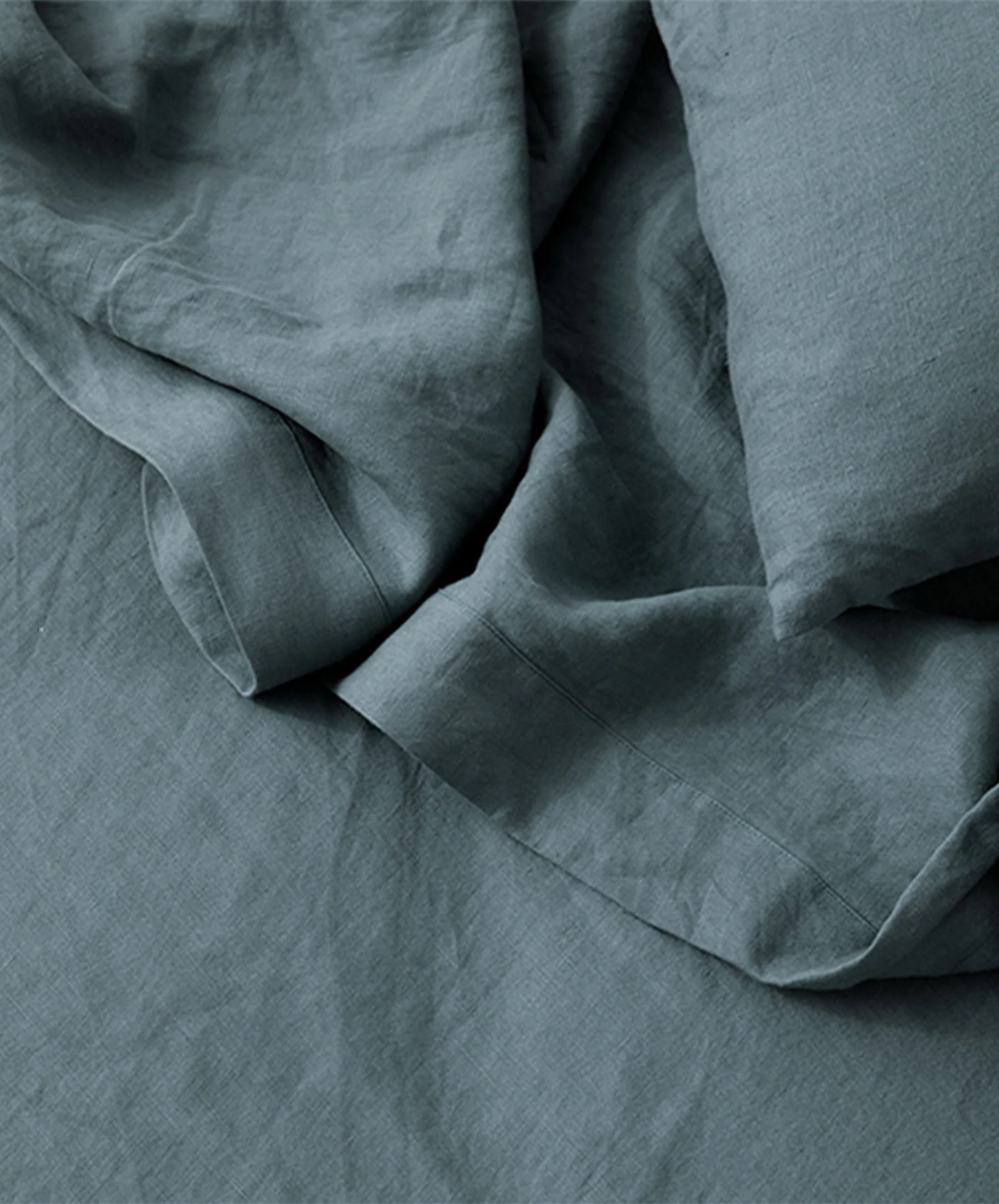 Linen Sheet Set with Pillowcases - Bluestone - Image 5