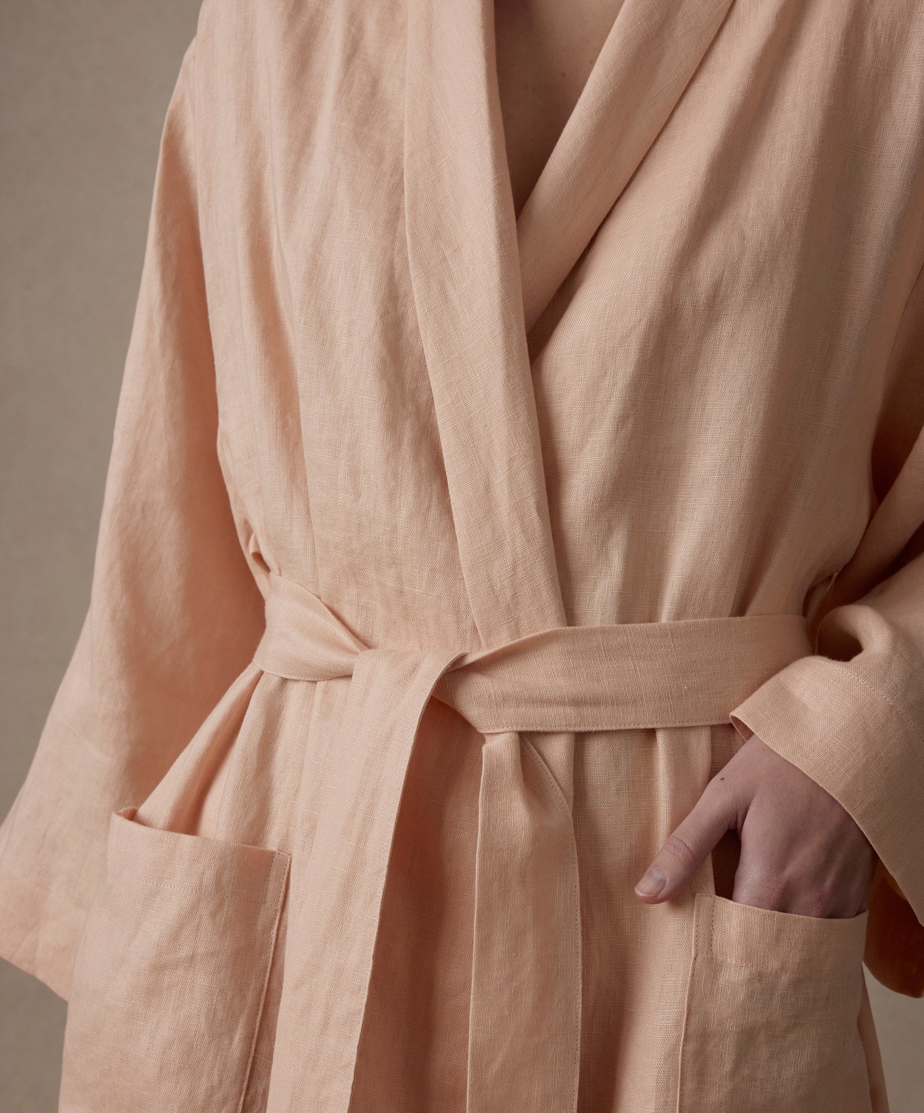Linen Robe Edition II - Apricot - Image 5