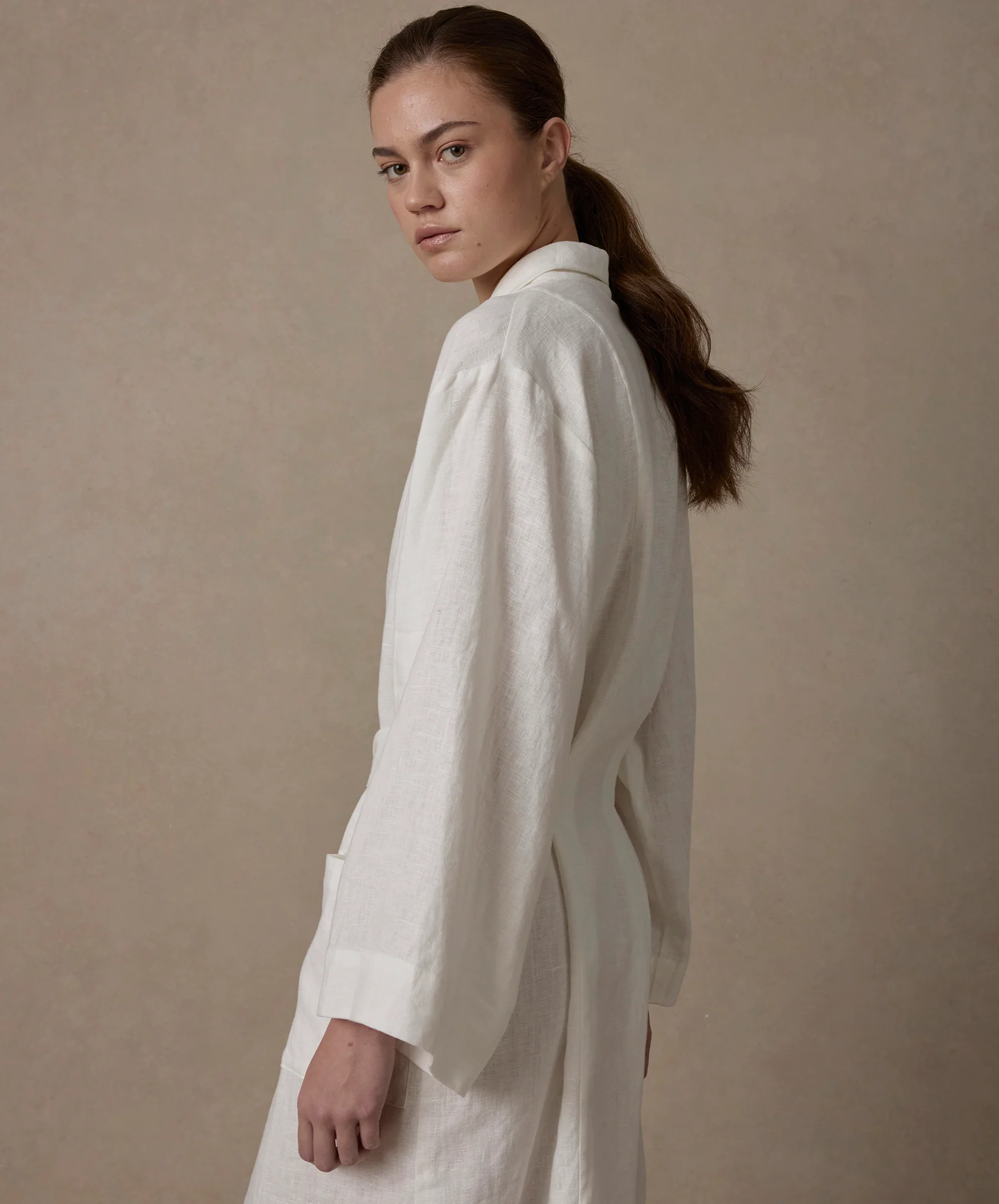 Linen Robe Edition II - Ivory - Image 3