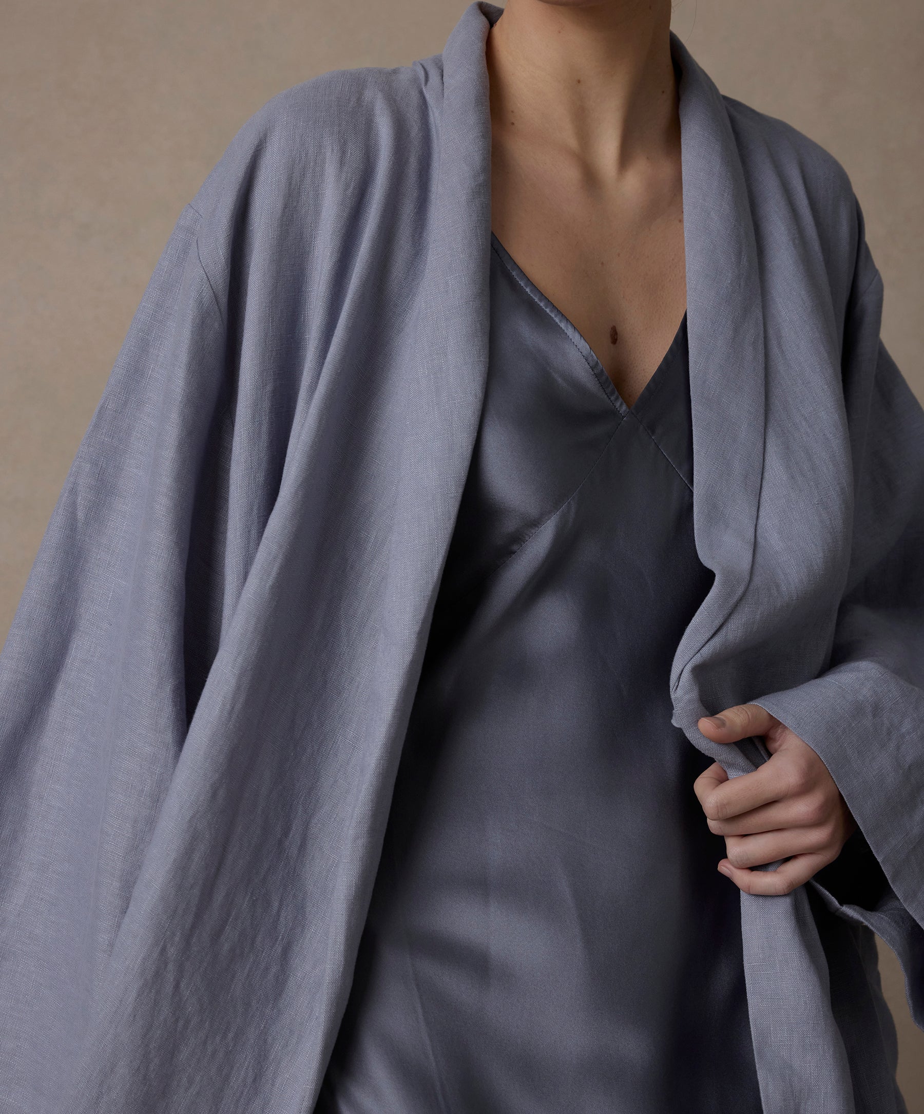 Linen Robe Edition II - Steel Blue - Image 5