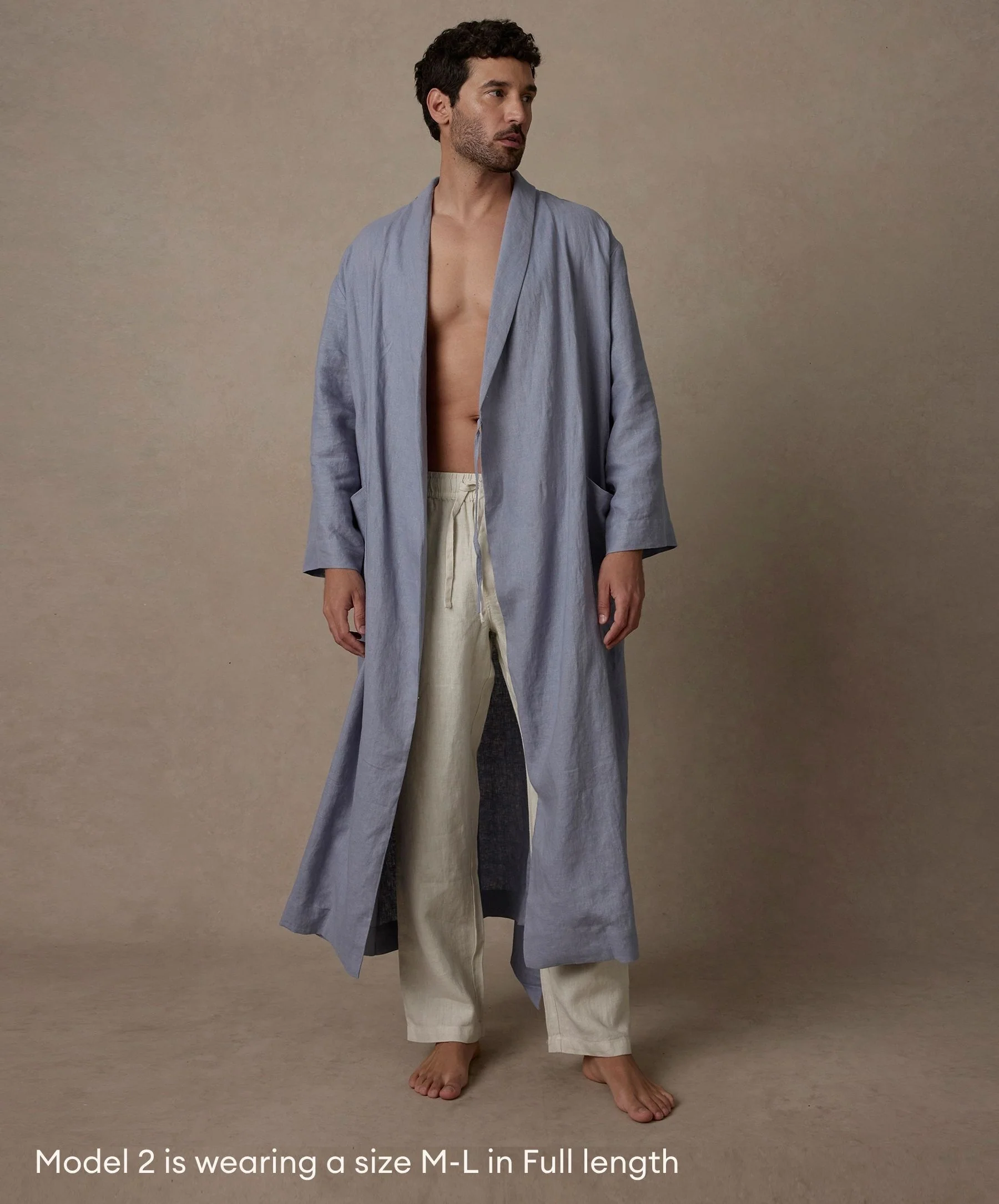 Linen Robe Edition II - Steel Blue - Image 6