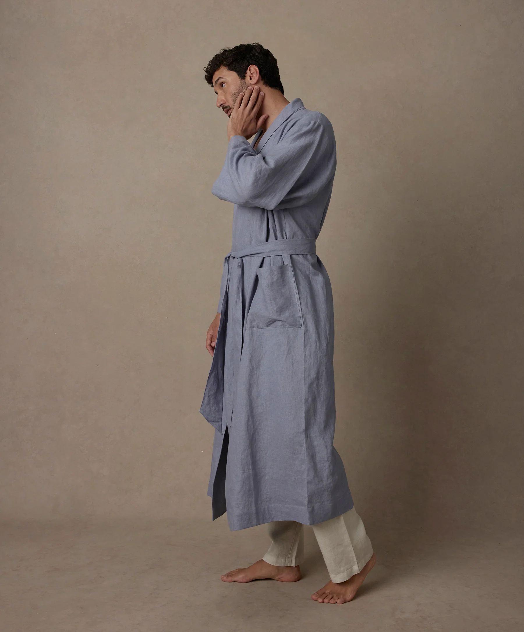 Linen Robe Edition II - Steel Blue - Image 7