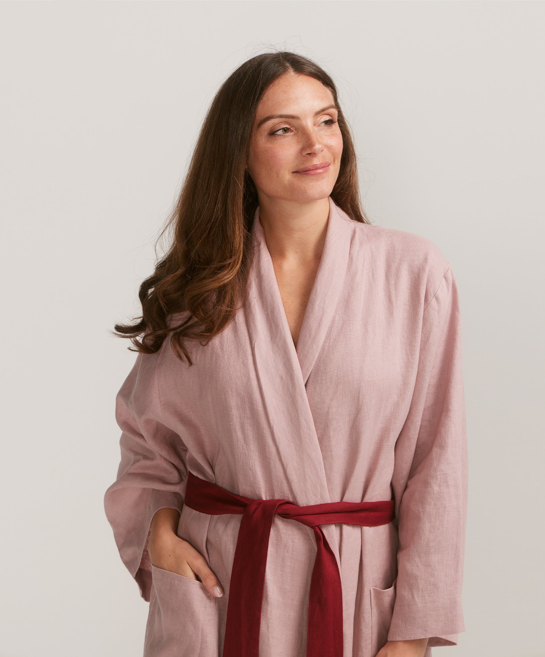 Linen Robe Edition I - Rose/Rouge - Image 4