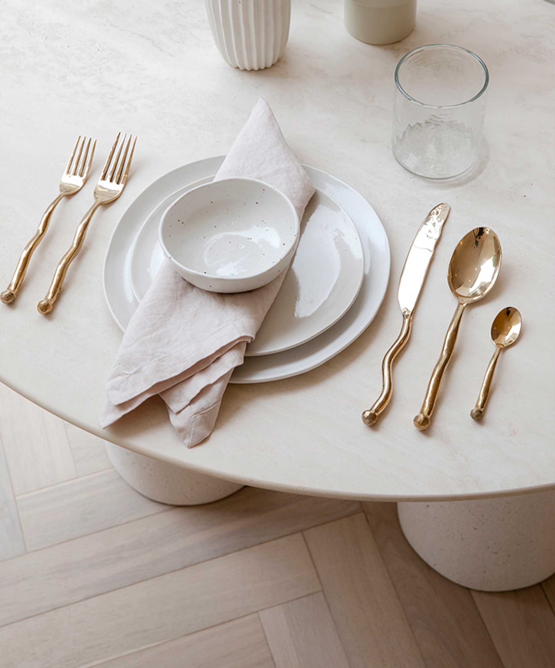 Linen Table Napkins - Blush - Image 3