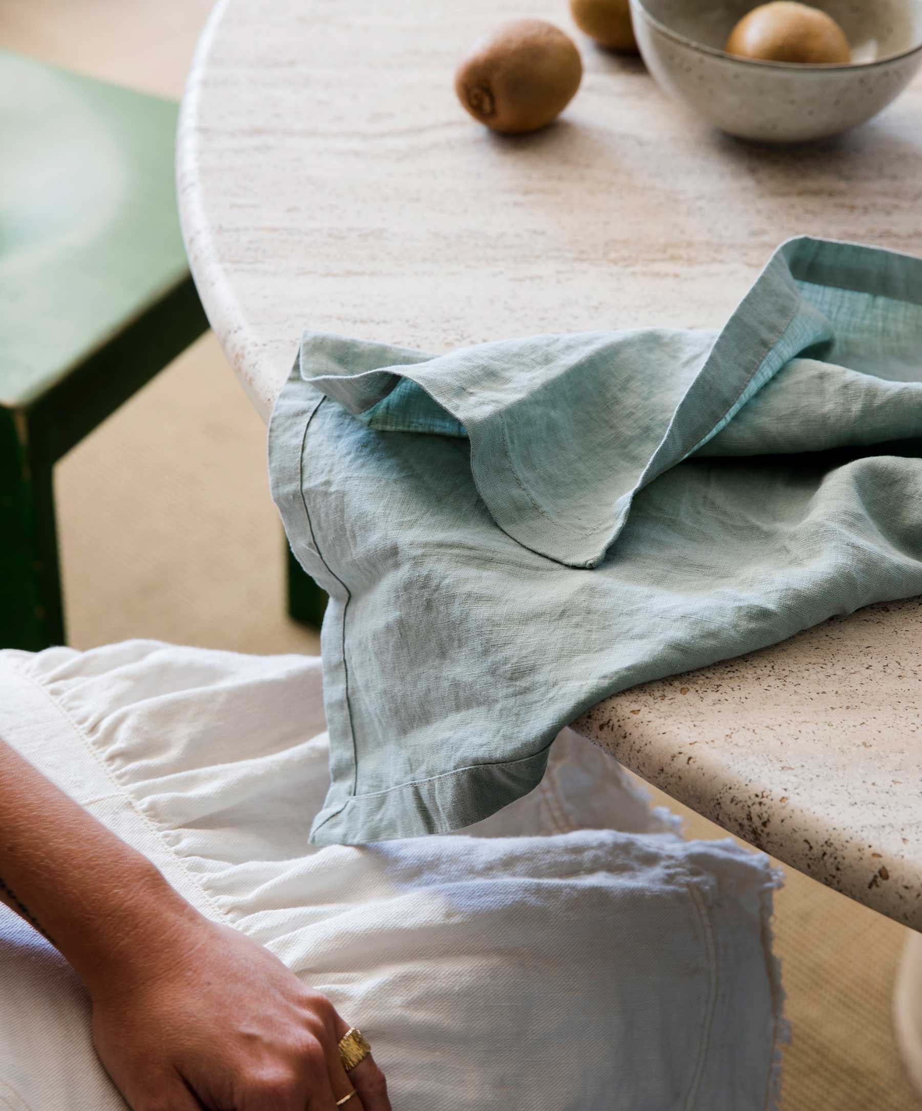 Linen Table Napkins - Sage - Image 4