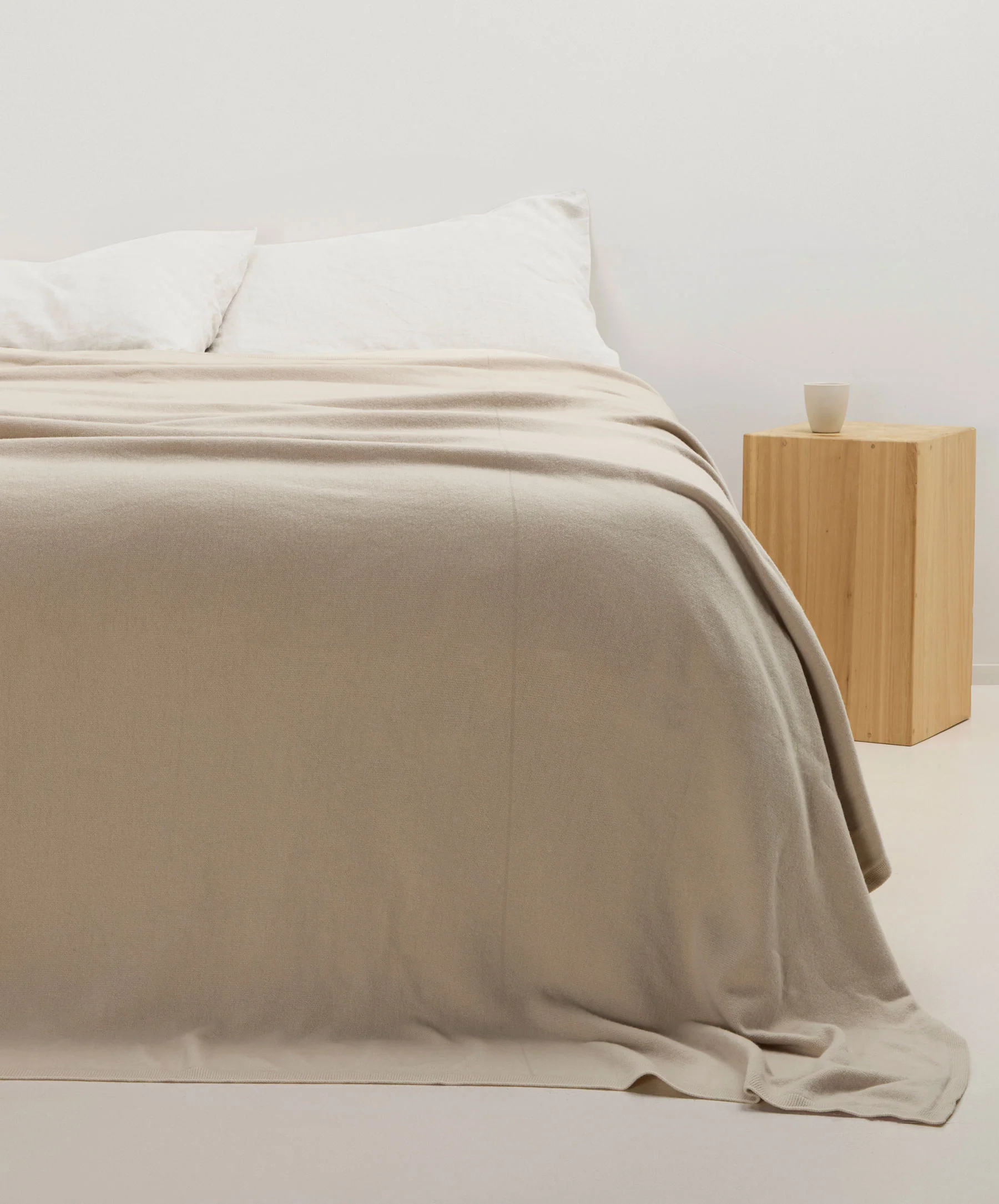 100% NZ Merino Wool Blanket - Oatmeal - Image 3