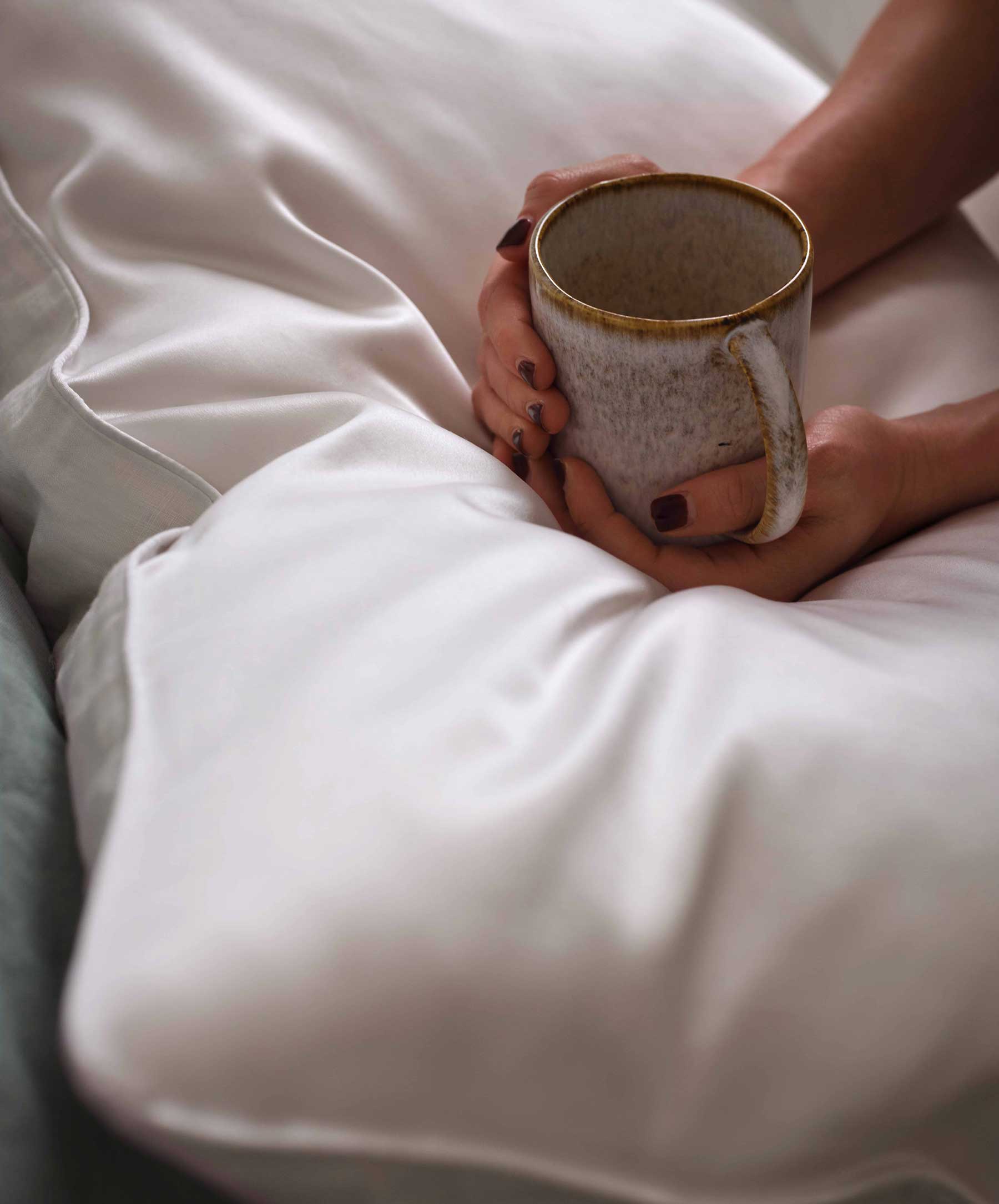 Silk Linen Flip Pillowcase - White - Image 4