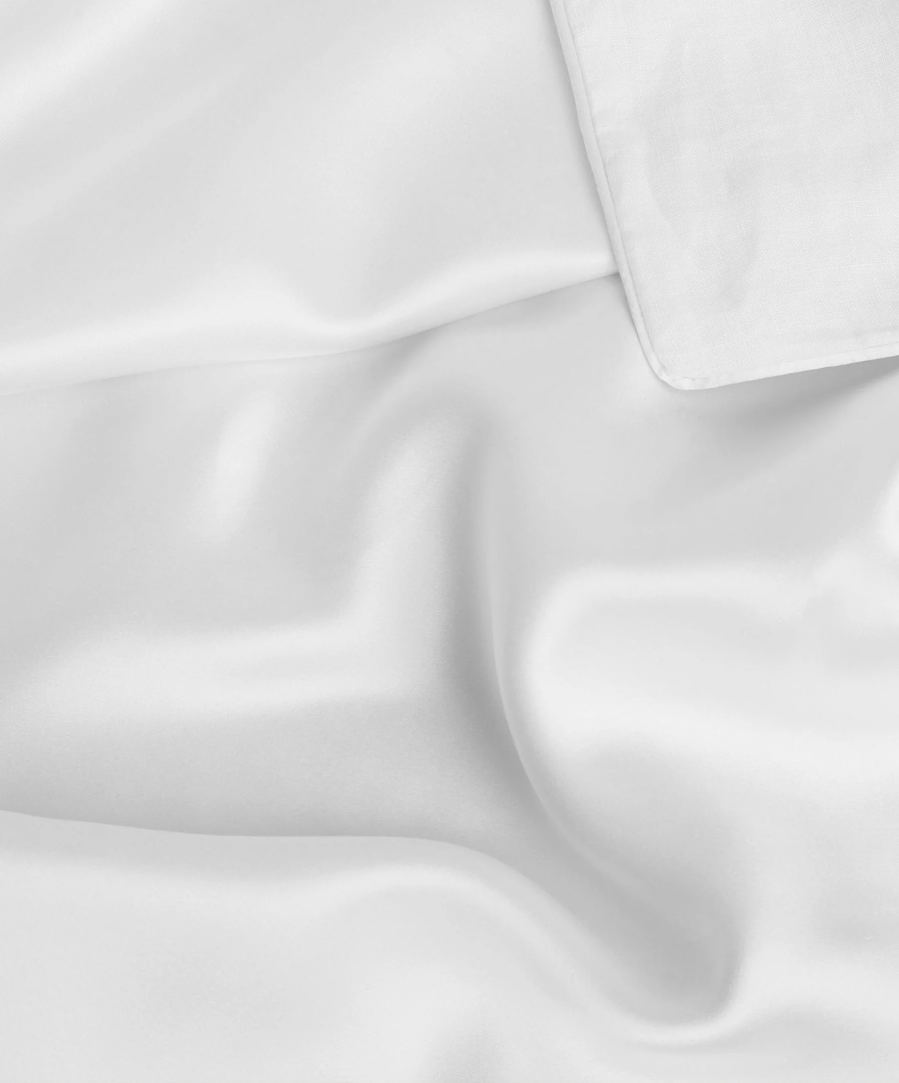 Silk Linen Flip Pillowcase - White - Image 6