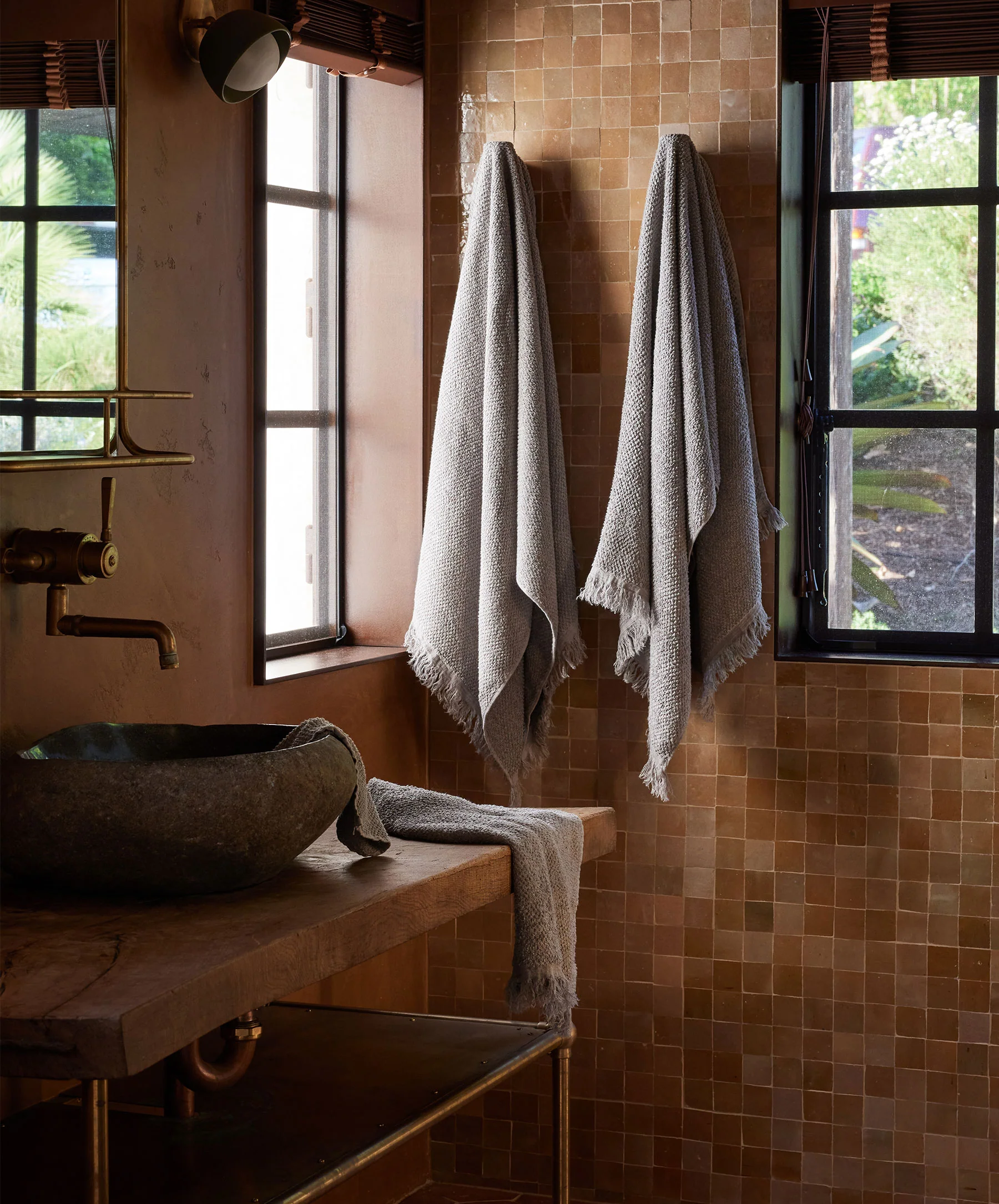 Pure Linen Bath Towel - Pebble - Image 3