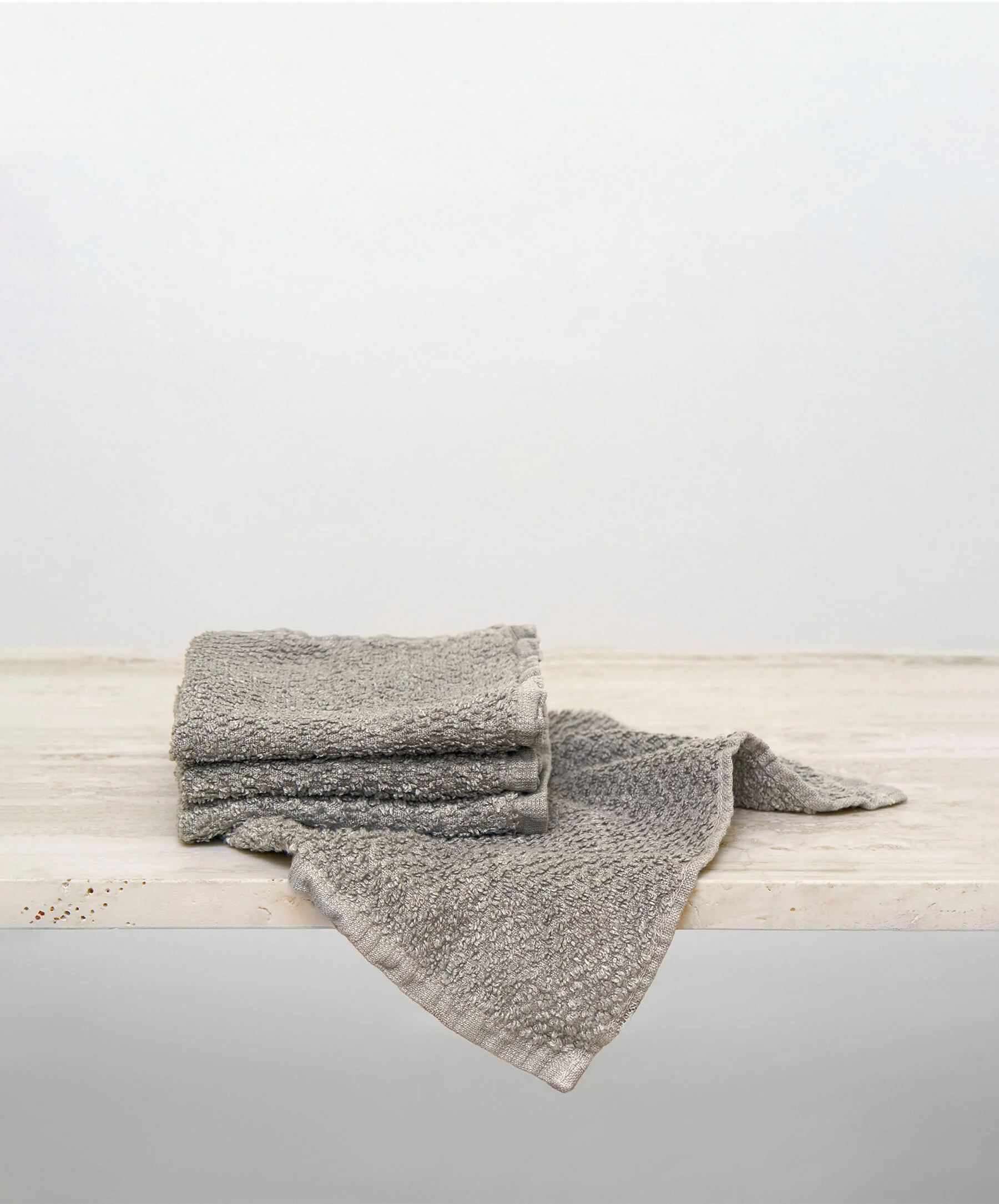 Pure Linen Wash Cloth Bundle - Pebble