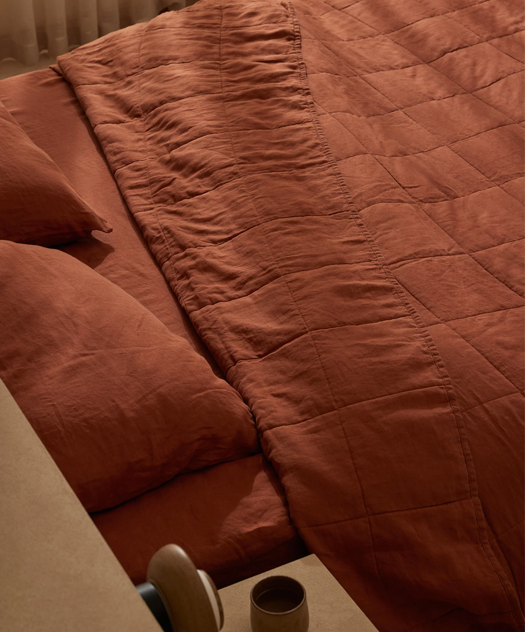 Quilted Bedcover - Sienna - Image 3
