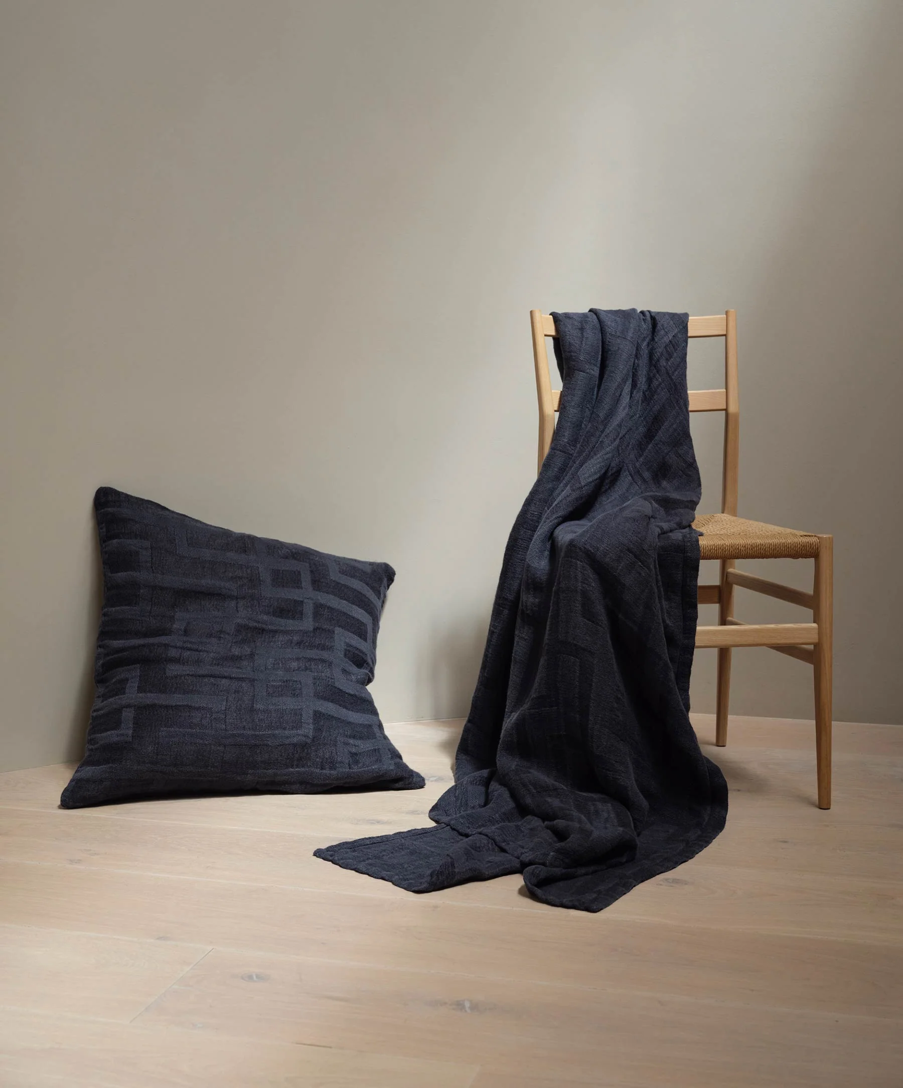 Rolfes Euro Cushion Cover - Navy - Image 3