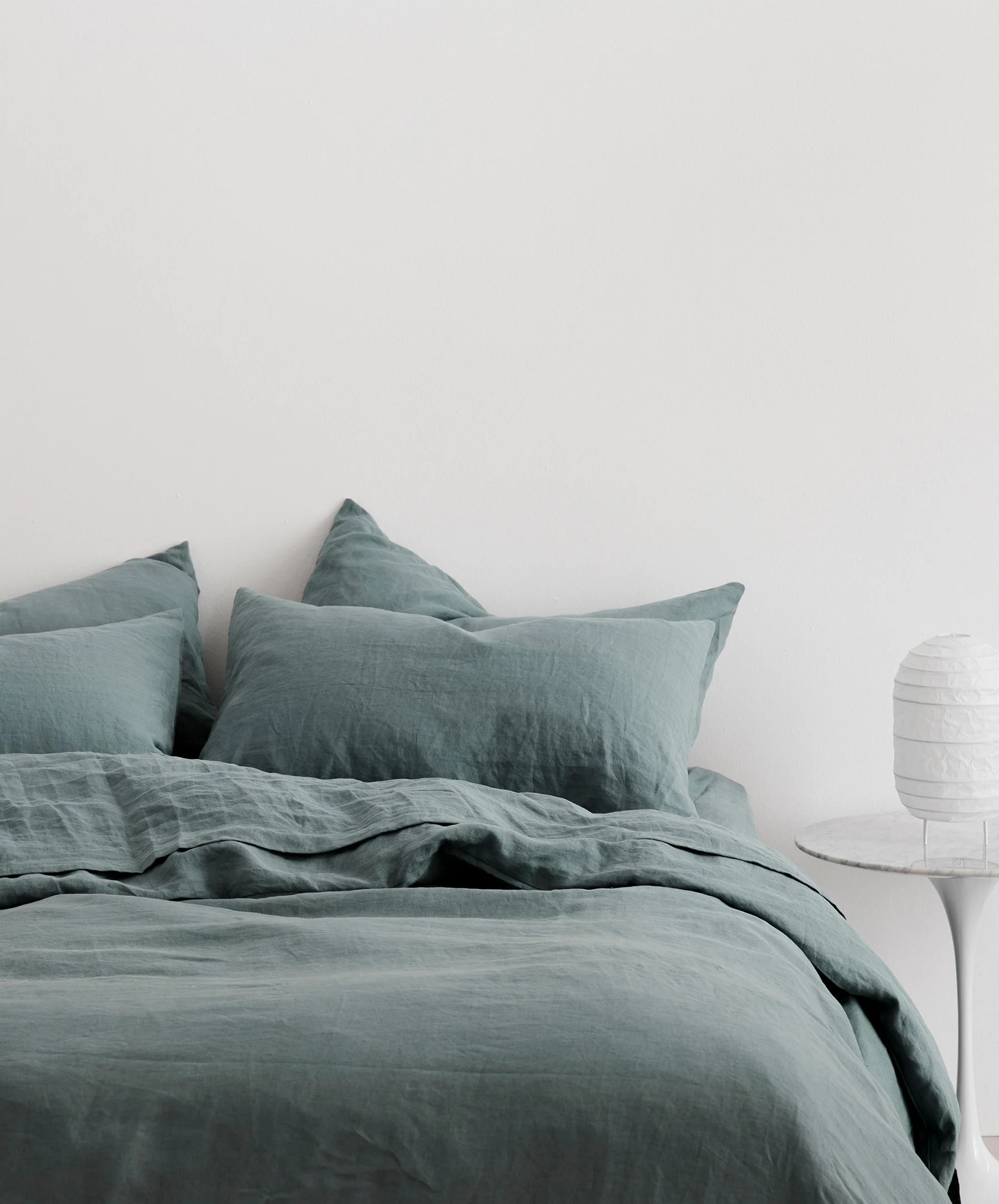 Set of 2 Linen Euro Pillowcases - Bluestone - Image 3