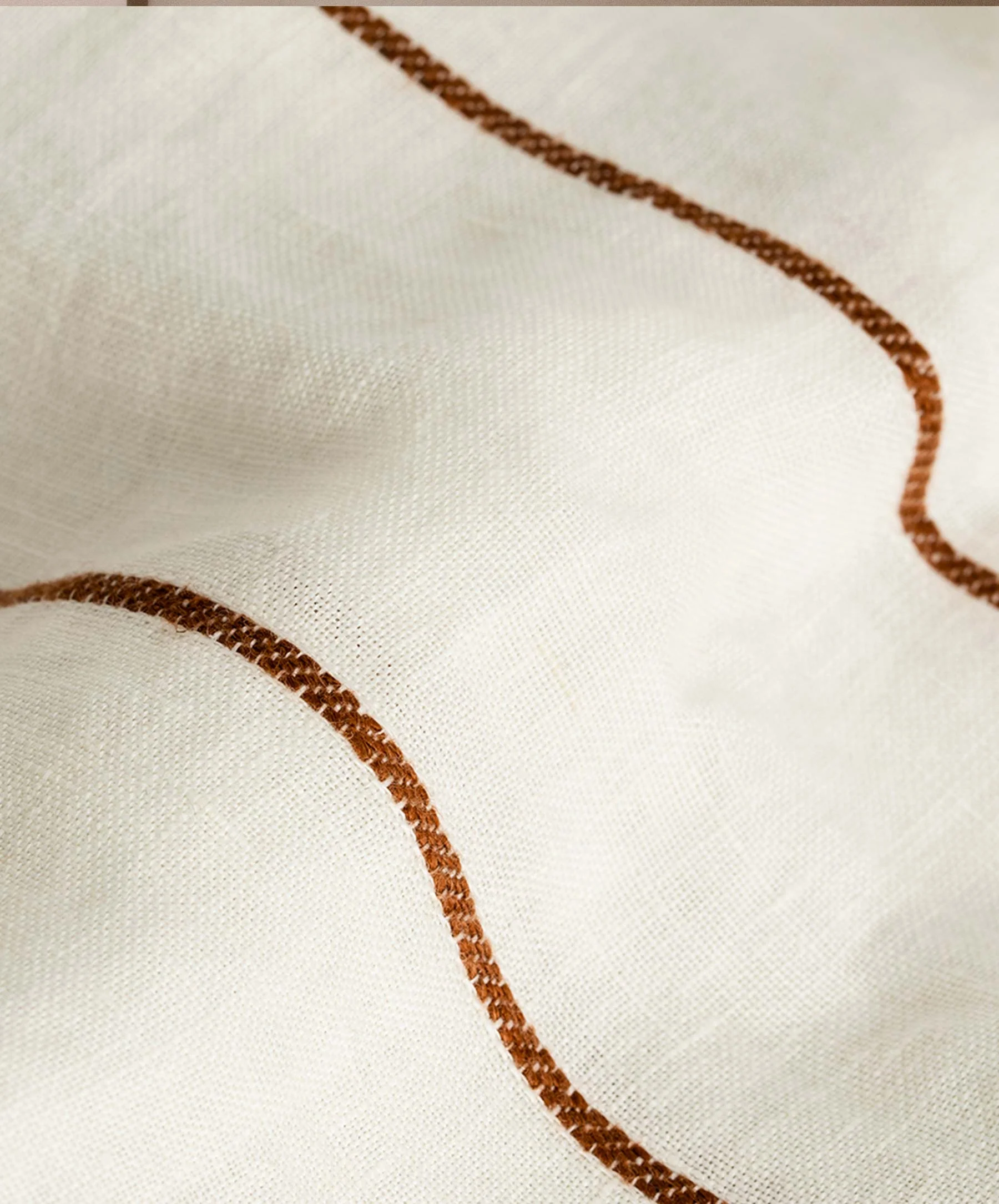 Set of 2 Linen Euro Pillowcases - Cedar Stripe - Image 4