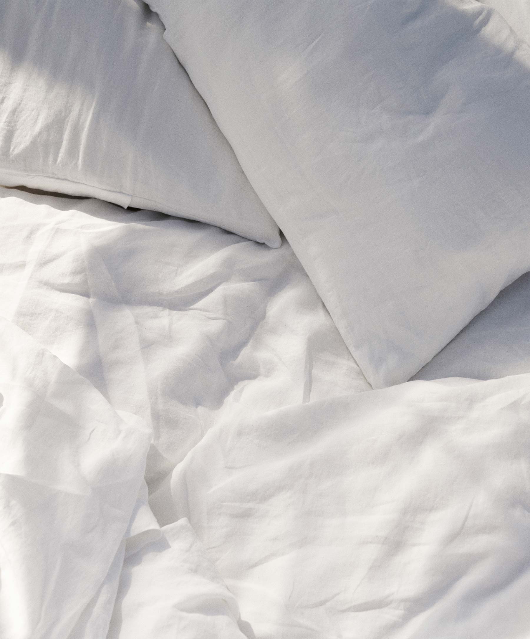 Linen Flat Sheet with Border - White - Image 3