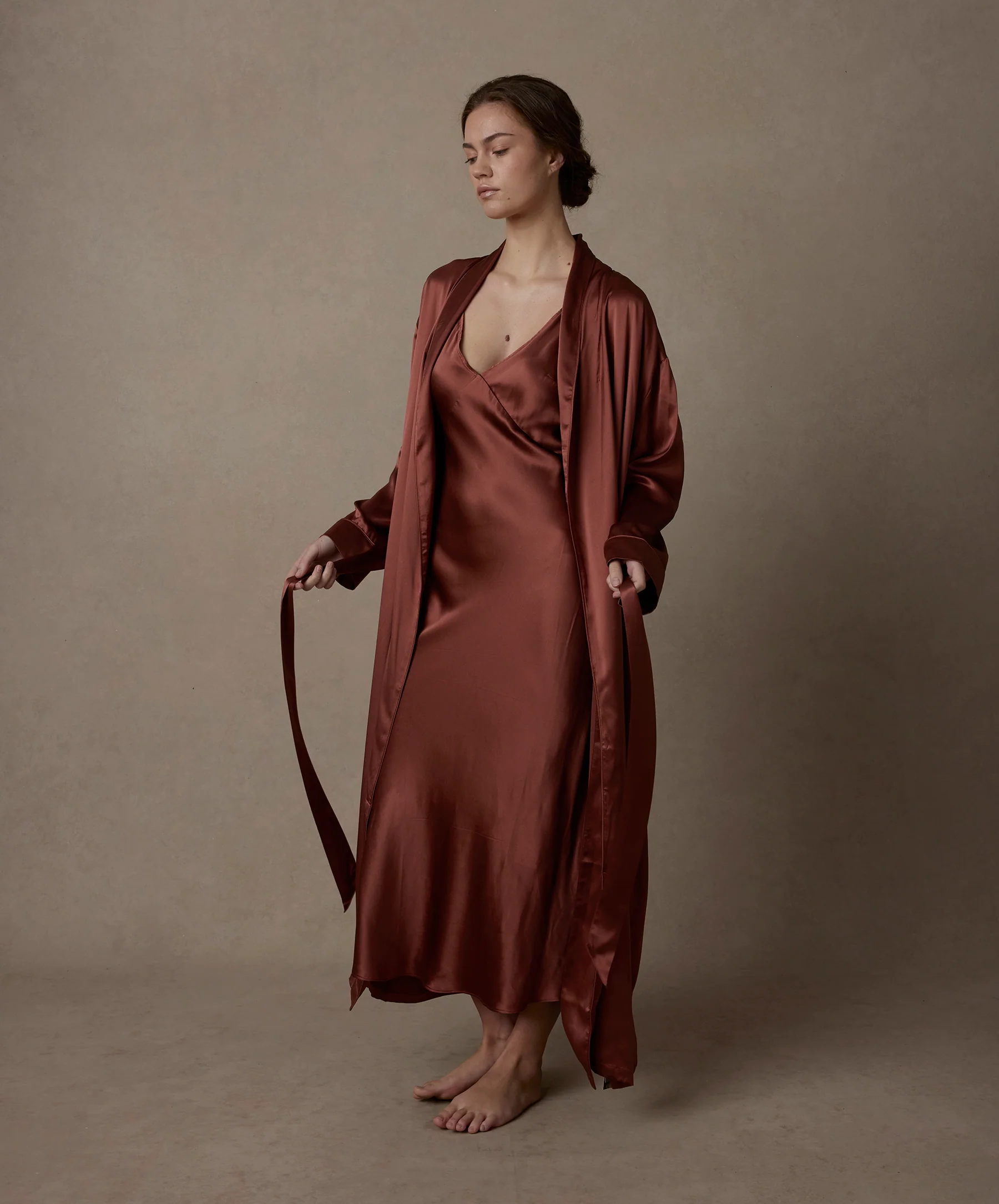 Silk Robe - Cinnabar - Image 3