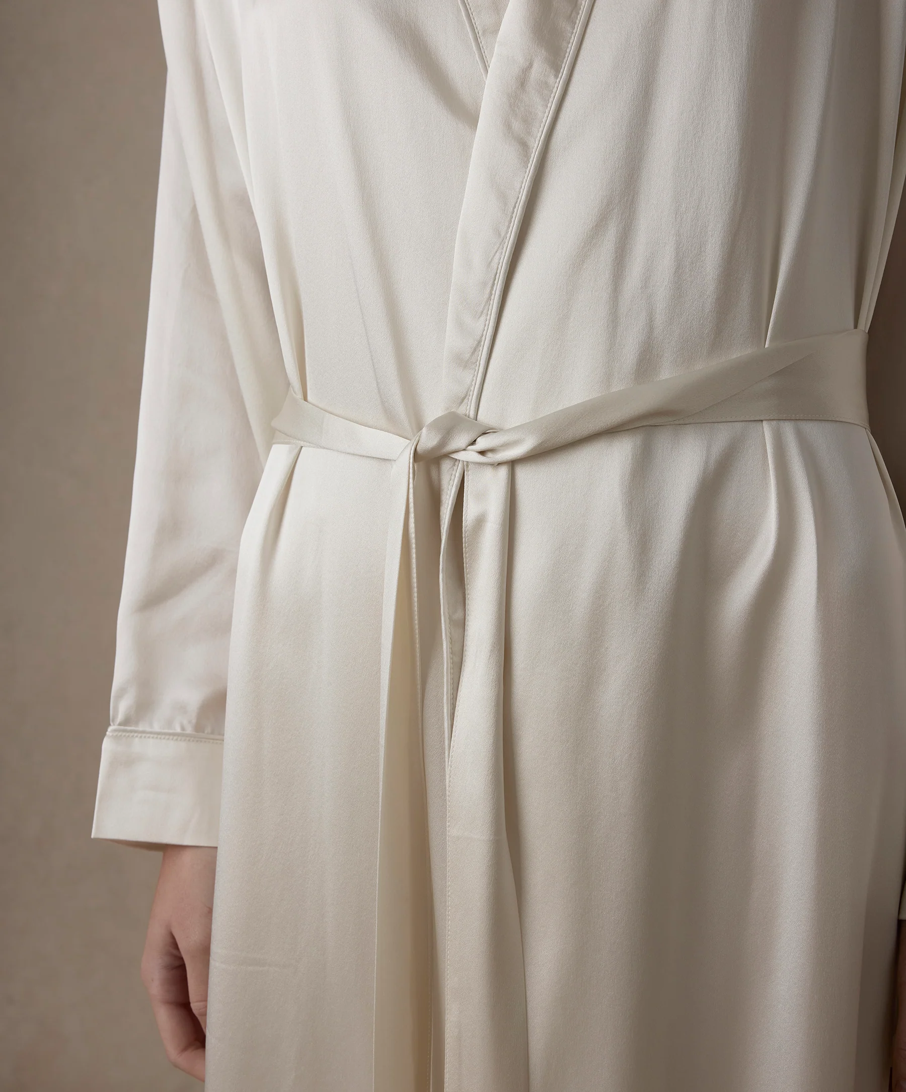 Silk Robe - Ivory - Image 4